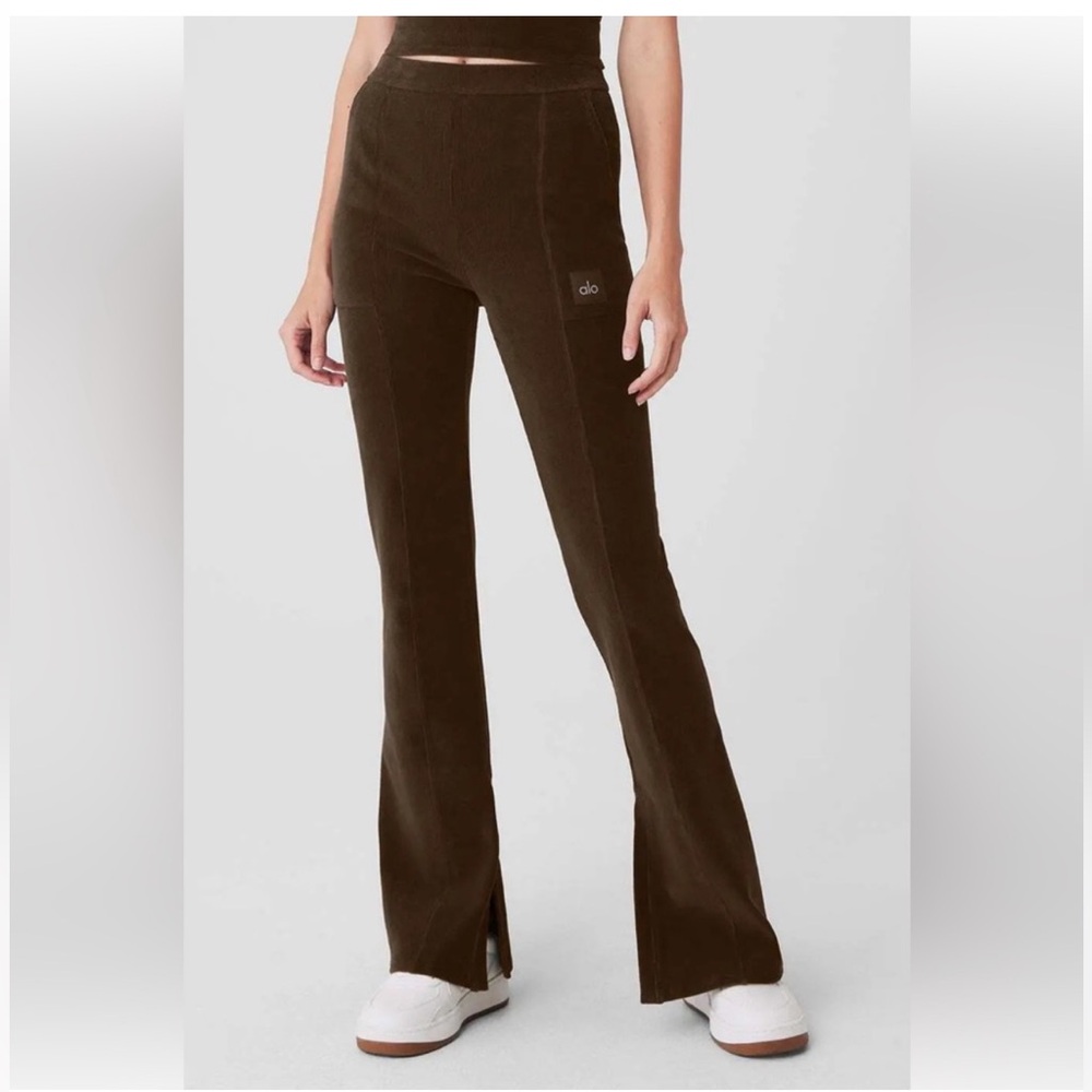 ALO YogaMicro Corduroy High-Waist Winter Break Flare Size XS - Picture 1 of 2